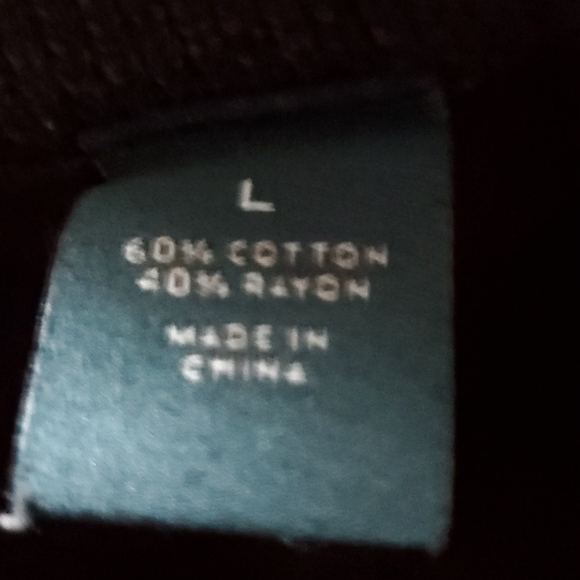 Perry Ellis 1/4 zip black gray large - Picture 3 of 3